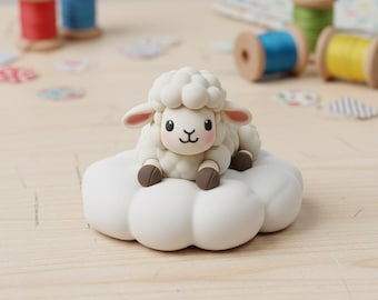 Kawaii Puffy Sheep Cloud 3D STL-fil | Barnrumsdekoration | Digital nedladdning