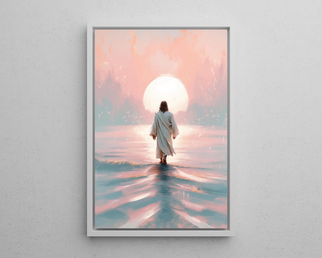 Jesus Walking Toward Light Canvas Wall Art | Christian Faith Artwork ...
