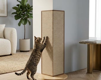 Rascador de esquina de pared de sisal para gatos, protector de muebles para gatos de interior