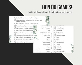 Hen Party Games Bundle: Printable Bridal Shower Activities (Digital Download)