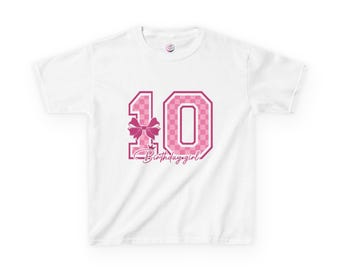 Personalized Girls Birthday Shirt age number tee