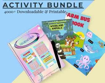 Kids Educational Activity Bundle: 4000+ Printable Learning Resources (Digital Download)