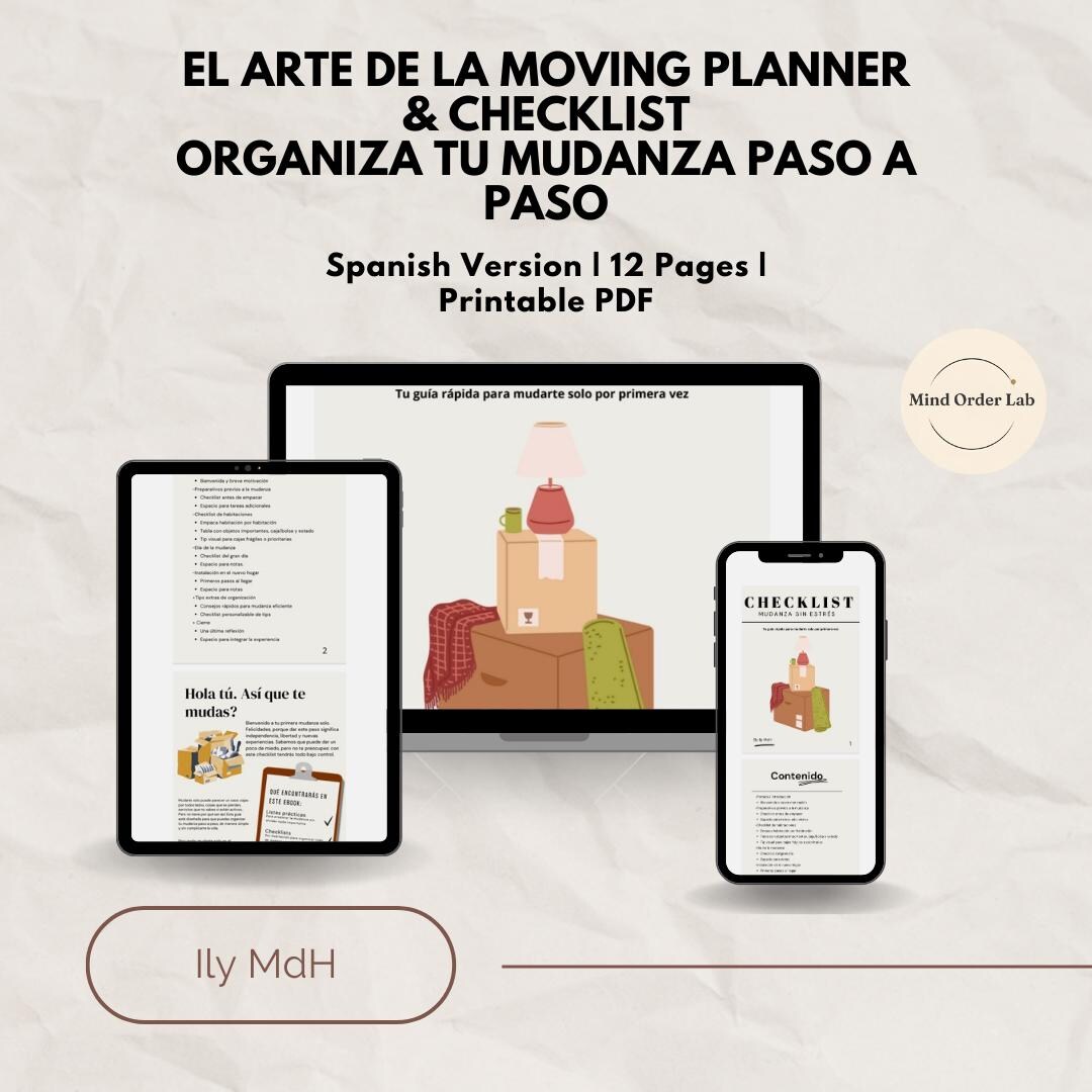 Moving Planner Printable PDF | Spanish Moving Checklist | Relocation ...