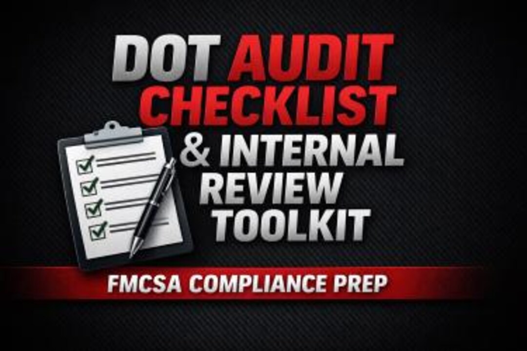 DOT Audit Checklist & Internal Review Toolkit – FMCSA Compliance Prep ...