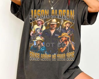 Comfort Colors Jason Aldean Songs About Us Tour 2026 T-Shirt
