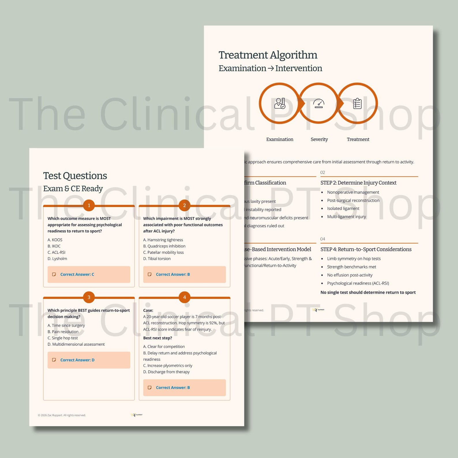 Knee Ligament Sprain Evidence-based Clinical Toolkit for Pts & Spts - Etsy