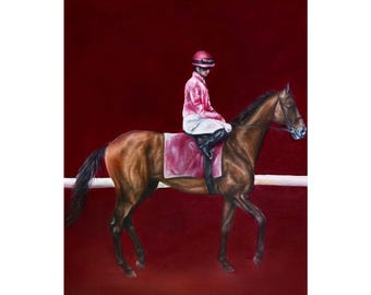 Ingate Satin Poster Print | Equestrian Racehorse Art