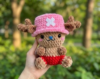 PDF Virkmönster - Handledning för Anime Renplysch, DIY Amigurumi-dockmönster, Virkat Set med söta karaktärsmönster