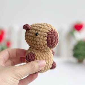 Pocket Capybara Crochet Pattern · NO-SEW Amigurumi Stuffed Animal Doll Plushie Tutorial DIY+2 bonus gift included