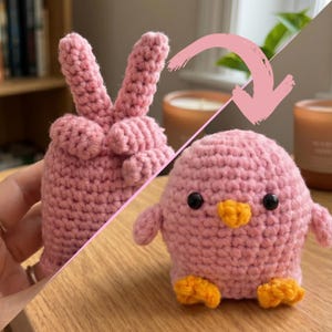 Flip the Bird Crochet Pattern, Fun Surprise PDFFunny Reversible Bird Crochet Pattern, Flip Bird Amigurumi PDF, Sassy Gag Gift Toy