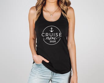 Custom Cruise Crew Tank Top, Personalized Cruise Squad T-Shirt
