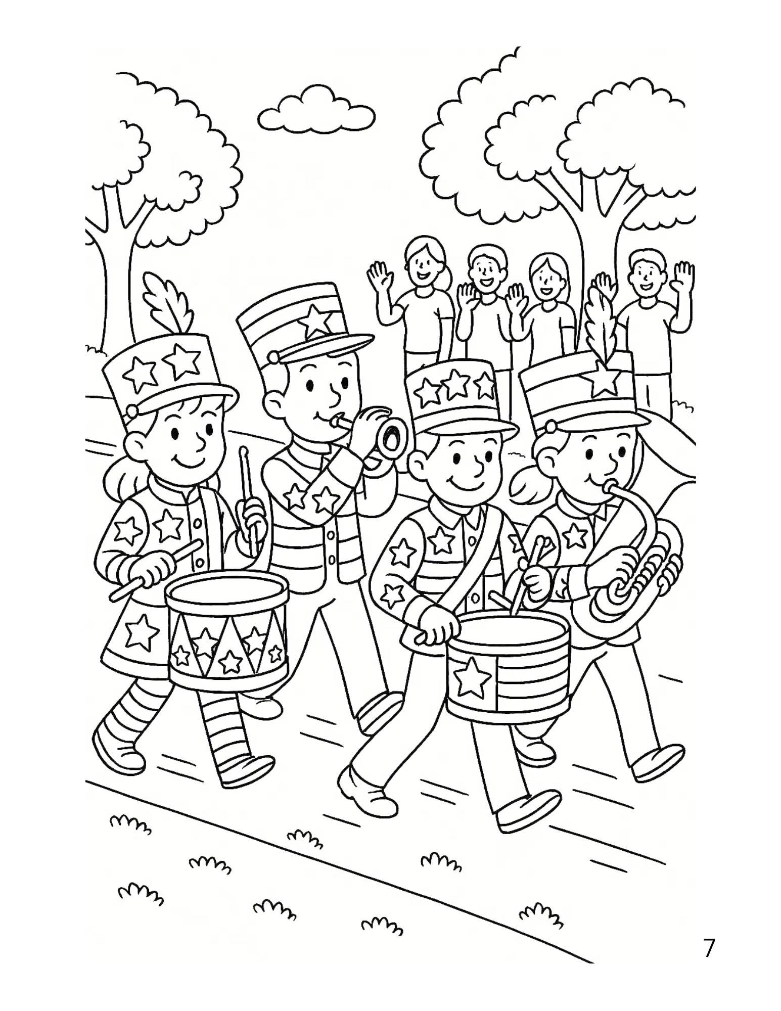 Fourth of July Coloring Pages, Patriotic Kids Activity Book (instant ...