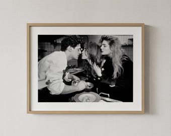 Marco Pierre White and Cindy Crawford: Framed Photography, Kitchen Wall Art, Framed Prints, Black and White Prints, Home Decor