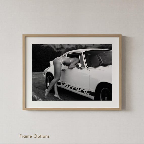 Porsche Carrera: Framed Photography, Porsche Wall Art, Framed Prints, Car Poster, Framed Wall Art, Black and White Prints, Home Decor
