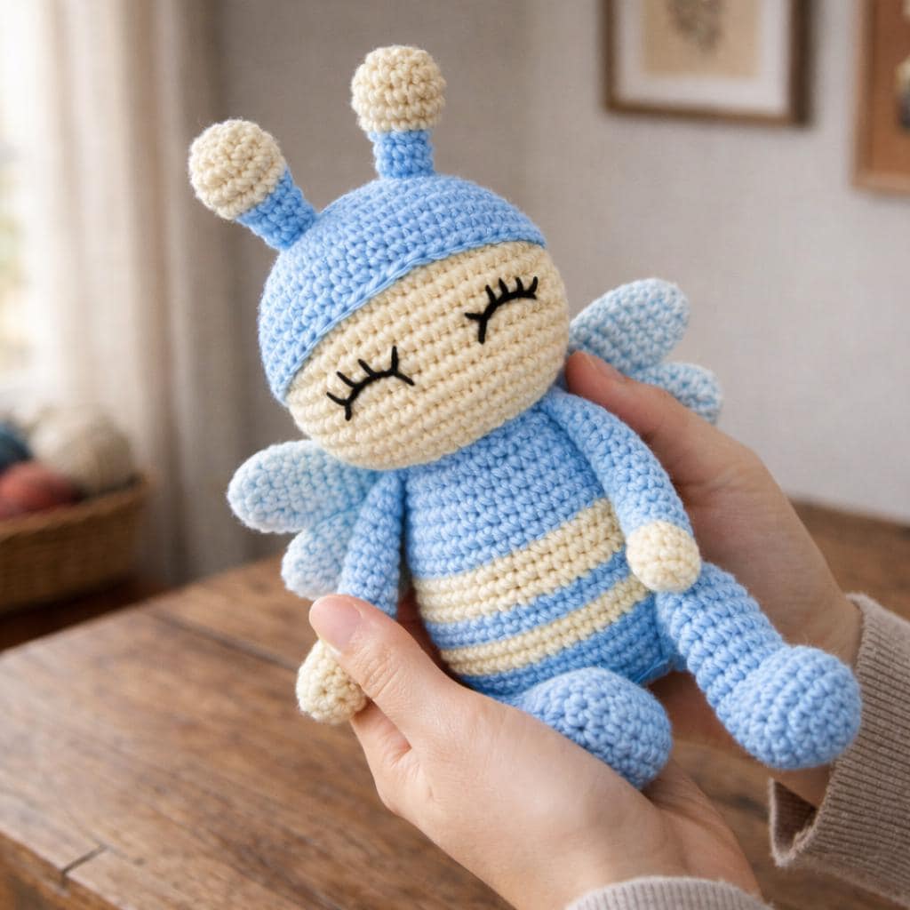 Honeybloom Bee Crochet Pattern PDF, Cute Amigurumi Bee Plush Toy DIY ...