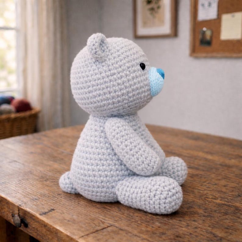 Teddy Bear Amigurumi Crochet Pattern PDF, Cute Plush Bear Toy Tutorial ...