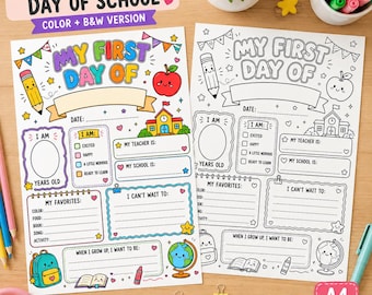 Back to School Sign Printable, First Day Classroom Photo Prop