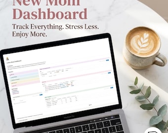 New Mom Dashboard Notion Template | Baby Tracker | Feeding Sleep Milestones Vaccines Self-Care | Digital Download