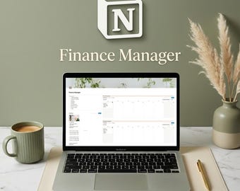Finance Manager Notion Template | Budget Tracker, Expense Tracker, Savings Goals, Family Finances, Debt Tracker
