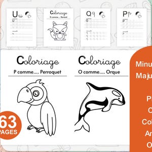 Printable N-Z Cursive Handwriting Workbook (PDF), French Alphabet for Preschoolers Ages 3-6, Uppercase and Lowercase Letters, Numbers 1-9