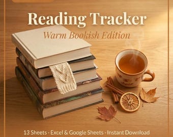 Warm Bookish Lese-Tracker | Buch Log, Spice Bewertung, TBR (Digitaler Download)