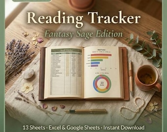 Fantasy Sage Lese-Tracker | Buch Log, Spice Bewertung, TBR (Digitaler Download)