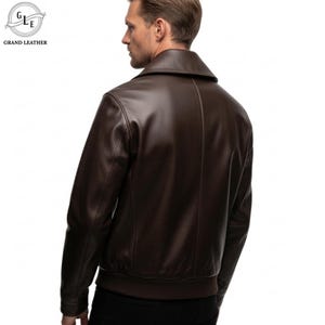 Men’s Leather Biker Jacket | Slim Fit Motorcycle Coat | Gothic & Punk Streetwear | Nightlife Ready | Gift for Him image 2