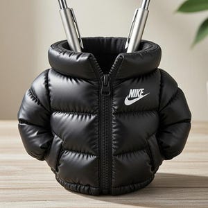 3D Printed Puffer Jacket Pen Holder – Mini Desk Organizer, Sneakerhead Gift image 4