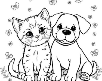 Animal Colouring Pages – Printable Digital AI Designs