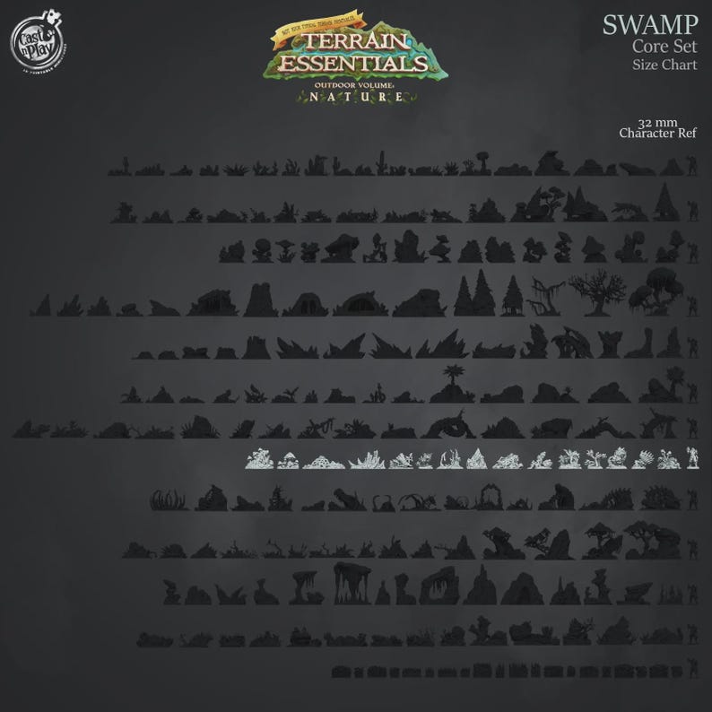 Swamp Terrain Set - 3D Miniatures - STL Files - Etsy