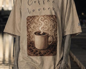 Coffee art exclusive style t-shirt