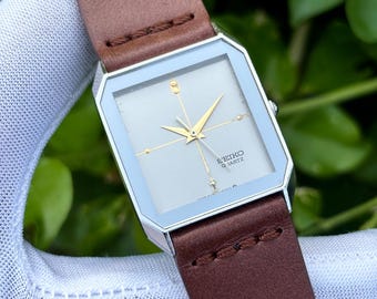 Rare!!! Vintage Seiko JDM Tank Shape Original Japan Men's Quartz Watch 9021-5030
