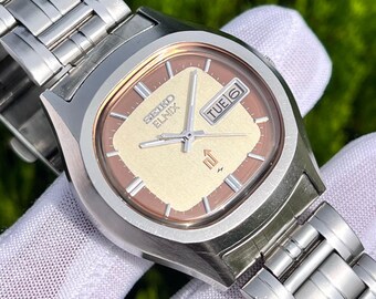 RARE Gold Color Seiko C359-5000 Calculator Chrono-Alarm Quartz LCD