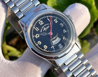 Vintage West End Sowar Automatic Arabic Day & Date Swiss Made Men Watch Cal 2878