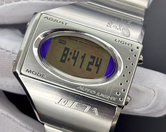Vintage Casio Meta Third Eye Digital Data Bank Japan Men Watch ME-100 Mod. 1672