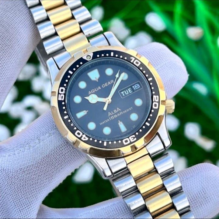 Vintage Seiko Alba Aqua Gear Watch - Etsy