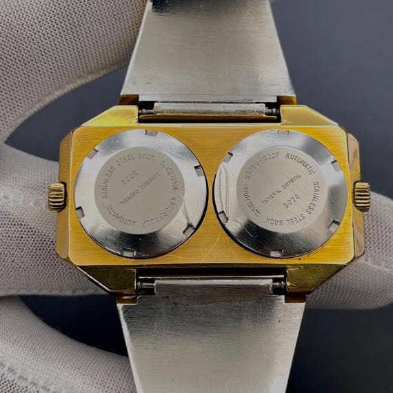 Vintage Mamadeah Automatic Red Ruby Double Dial 4… - image 14