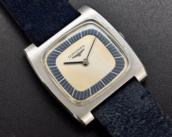 Vintage Longines Square 8416-1 Tank Shape Manual Wind Swiss Men's Watch Cal. 428