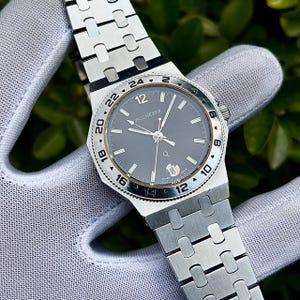 Vintage Bucherer Q Formula 2000 GMT Dotted Pattern Swiss Quartz