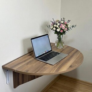 Mesa plegable que ahorra espacio, escritorio Murphy con estantes, mesa compacta para comedor y cocina, solución para la oficina en casa.