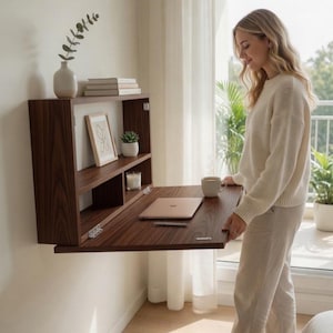 Hopfällbart väggskrivbord Platsbesparande Konvertibelt bord Dator Arbetsrum Strykjärn Matplats Spelbord Möbel för små utrymmen
