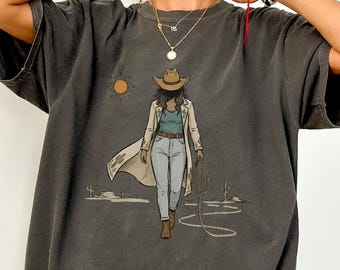 Comfort Colors® Western Graphic Tee, Retro Wild West Cowgirl Shirt, Country Concert Outfit