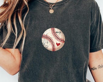 Comfort Colors® Women Baseball Shirt, Cute Game Day Baseball Tee