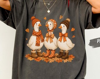 Comfort Colors® Silly Goose Shirt, Cozy Fall Tee, Autumn Goose Graphic, Goose Lover Gift