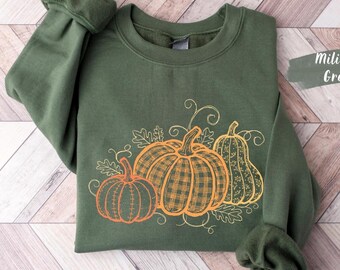 Pumpkin Sweatshirt, Pumpkin Season Crewneck, Cozy Fall Sweater, Thanksgiving Gift