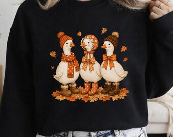 Silly Goose Sweatshirt, Cozy Fall Crewneck, Goose Lover Gift, Autumn Animal Graphic