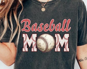 Comfort Colors® Baseball Mom Shirt, Cute Vintage Game Day Sports Mom Tee