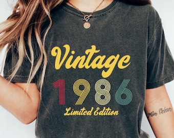 Comfort Colors® Custom Birth Year Shirt, Personalized Vintage Birthday Tee, Any Year Limited Edition Shirt, Retro Milestone Birthday Gift