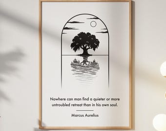 Marcus Aurelius citatposter | Stoisk filosofi, inre frid minimalistisk konst