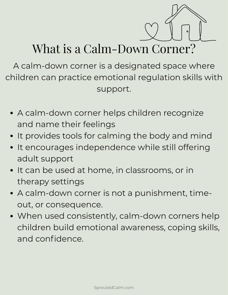 Calm-down Corner Starter Kit Printable | Emotional Regulation Tools for ...